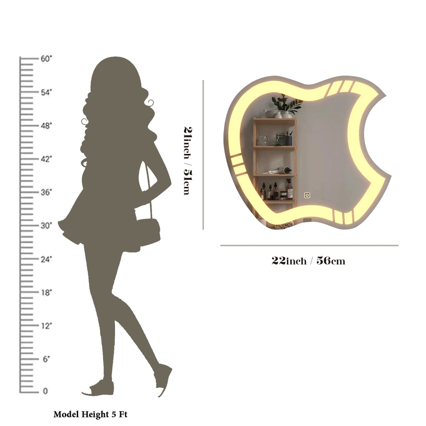 Apple Design LED Bathroom Mirror