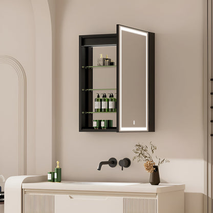Luxury LED Mirror Cabinet with Internal Storage and Touch Switch