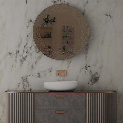 Modern Designed Round Shape Bathroom LED Mirror