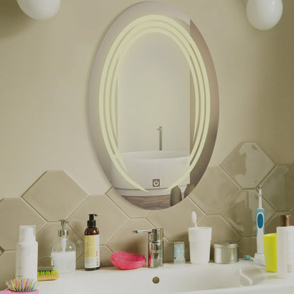 Modern Look Oval LED Bathroom Mirror
